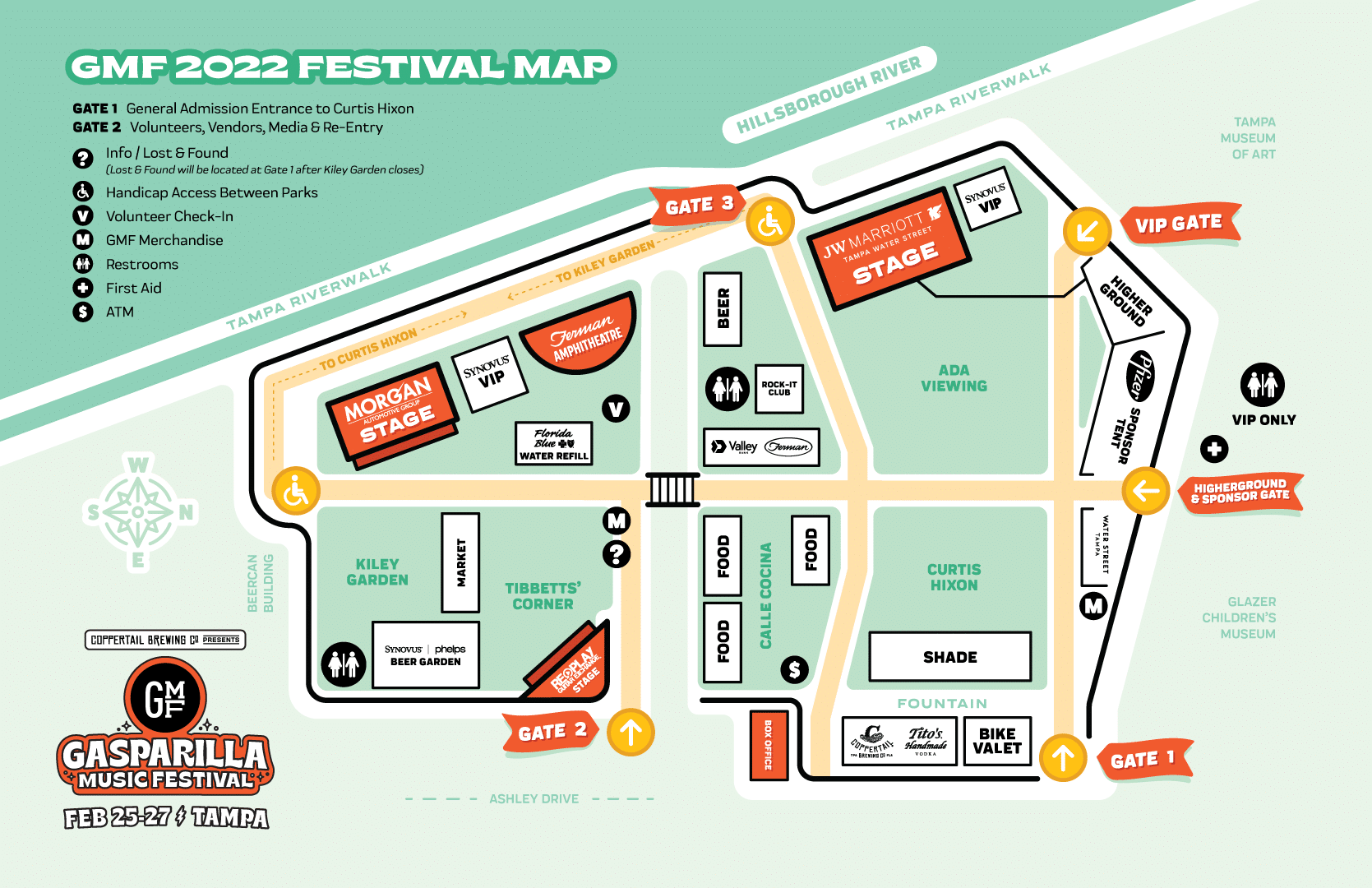 2024 Festival Map Gasparilla Music Festival